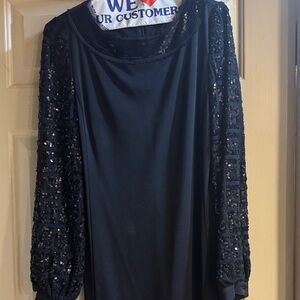 Tory Burch black sequin dress